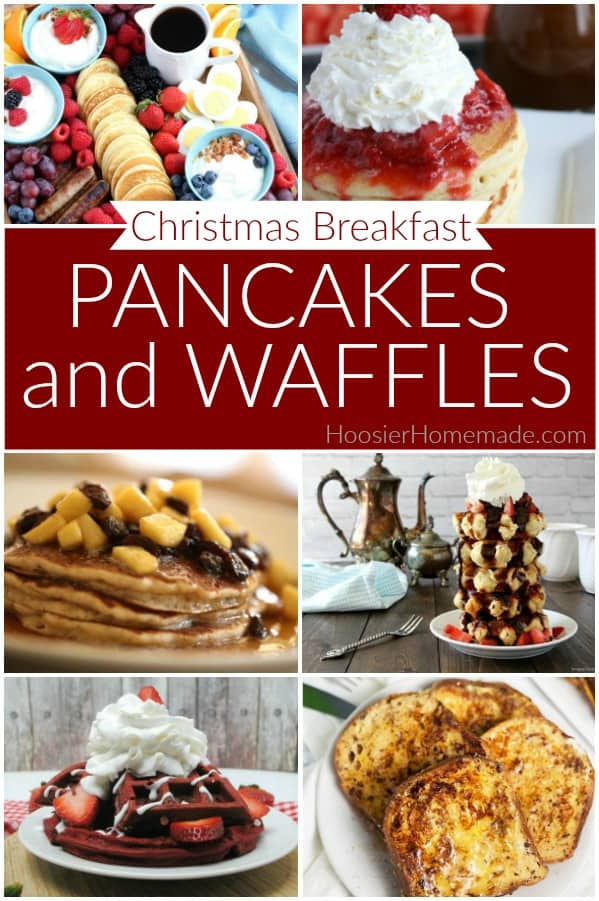 Pancakes and Waffles for Christmas Breakfast