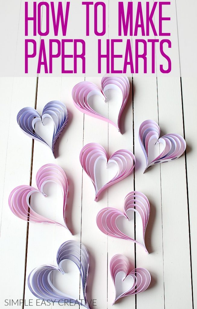 Paper Crafts: How to make Paper Hearts - Hoosier Homemade