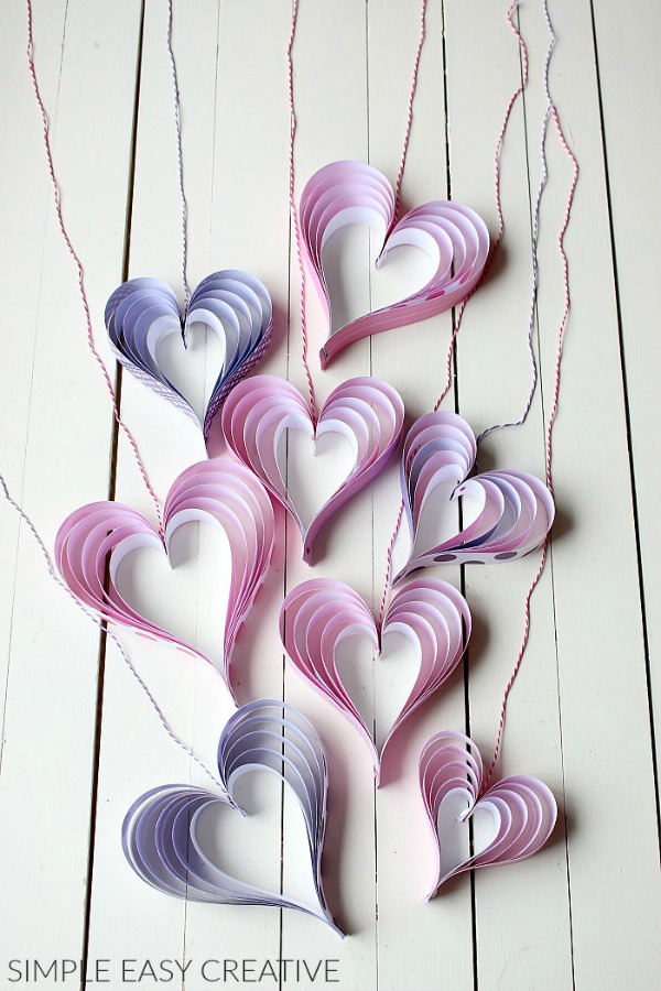 Diy paper best sale valentines decorations