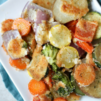 Parmesan Crusted Roasted Vegetables