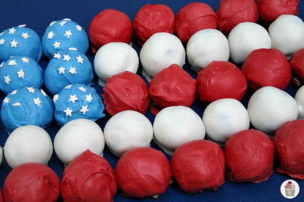 Patriotic Cookie Dough Truffles