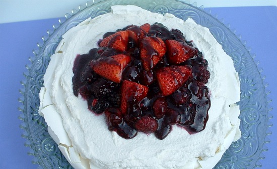 Mixed Berry Pavlova for Easter