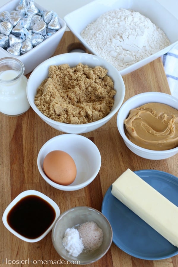 Ingredients to make Peanut Butter Blossoms