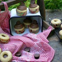 Peanut Butter Cupcakes with Chocolate Frosting