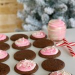 Chocolate Cake Mix Cookies with Peppermint Frosting