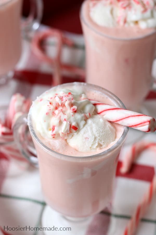 Peppermint Punch in tall glasses
