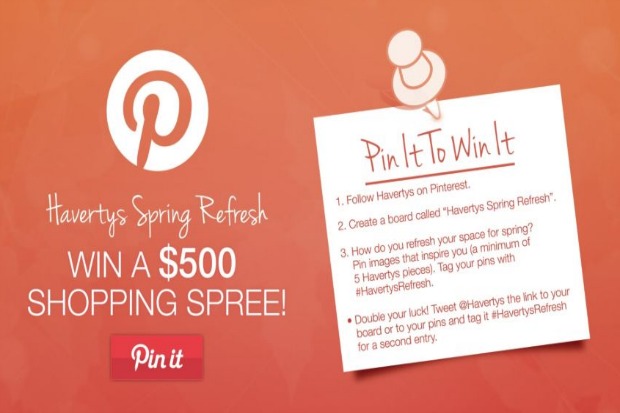Pin it to Win it: Havertys Spring Refresh