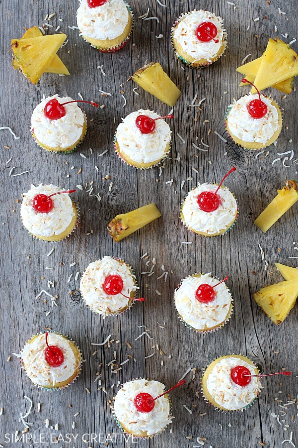 How to make EASY Pina Colada Cupcakes