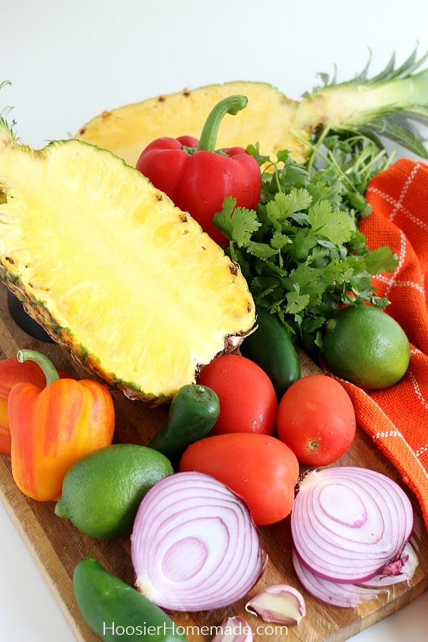 Pineapple Salsa ingredients