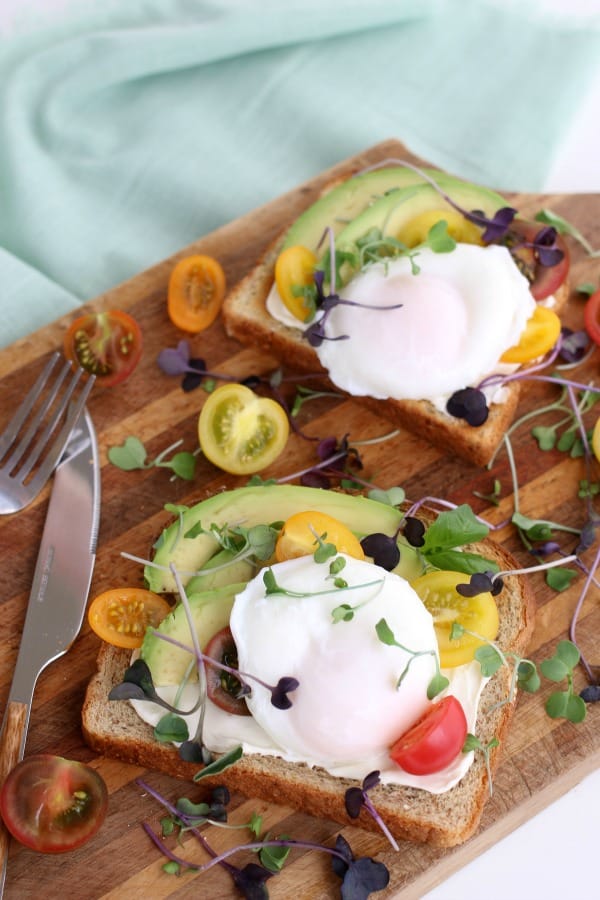 Poached Eggs with Microgreens