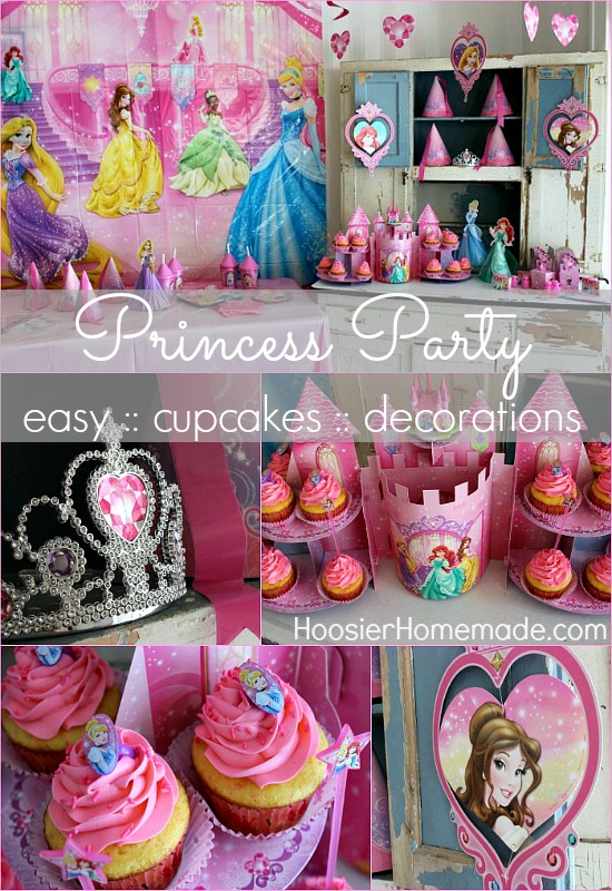 Princess Party with Cupcakes and Decorations :: on HoosierHomemade.com