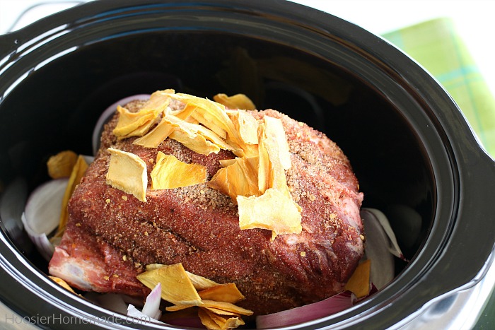 Dried Mango on Pork Roast