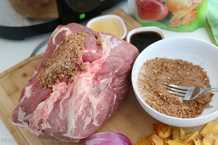 Spice Rub on Pork Roast