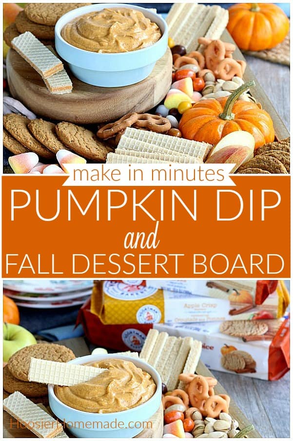 Pumpkin Dip with Dessert Board for Fall