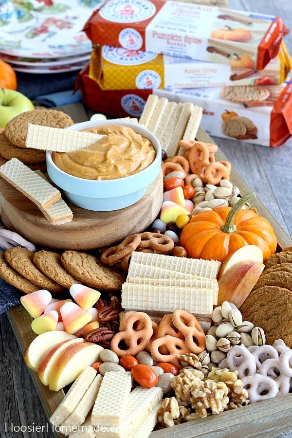 Pumpkin Dip with Dessert Tray and Voortmans wafers and cookies