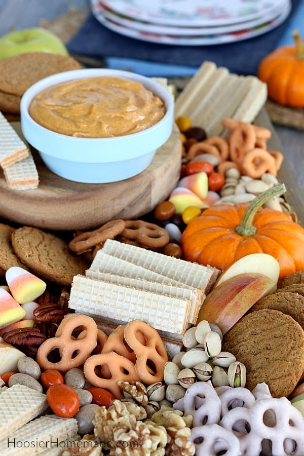 Dessert Board for Fall with Pumpkin Dip