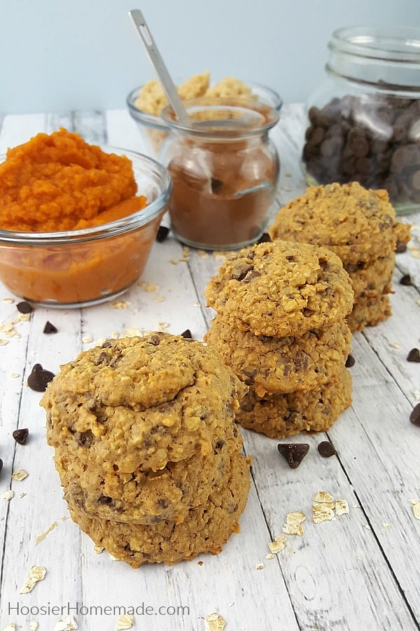 Pumpkin Oatmeal Chocolate Chip Cookies