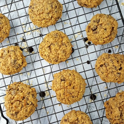 Pumpkin Oatmeal Chocolate Chip Cookies