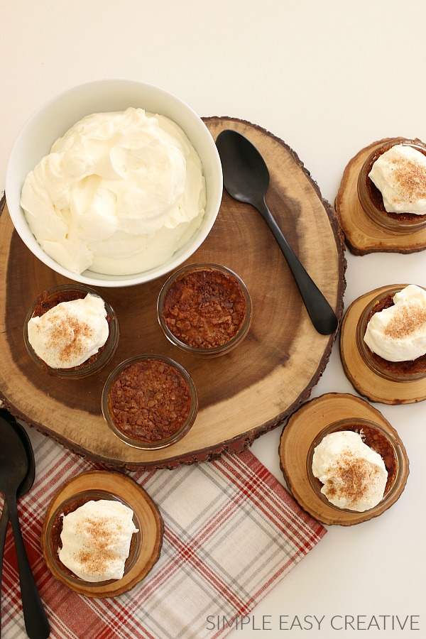 Pumpkin Pecan Cobbler with Whip Cream