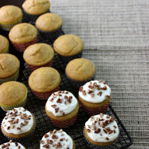 Pumpkin Pie Spice Cupcakes with Cream Cheese Frosting