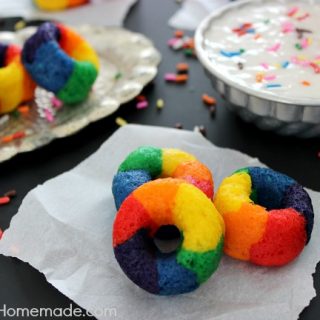 Mini Rainbow Doughnuts