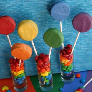 Rainbow Oreo Pops