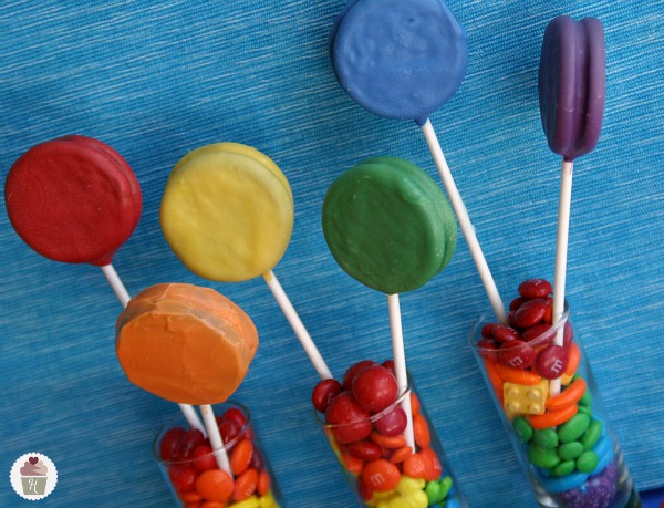 Rainbow Oreo Pops