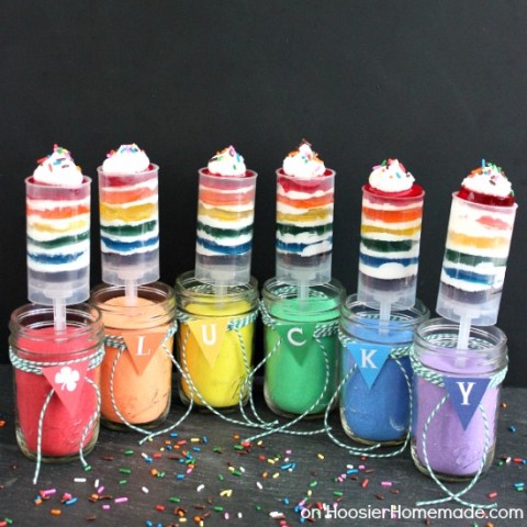 Rainbow Jello Push Pops