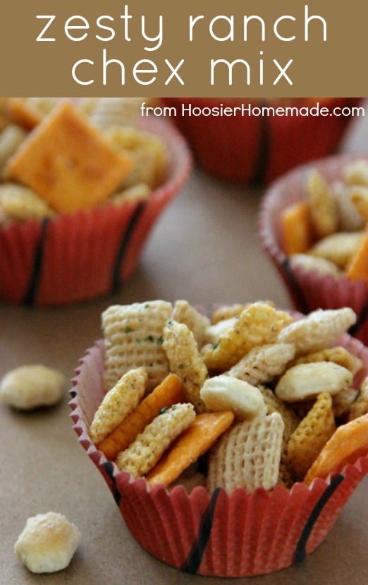 Zesty Ranch Chex Mix :: Recipe on HoosierHomemade.com