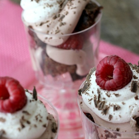 Raspberry Brownie Trifle