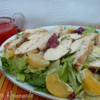 Grilled Chicken Salad with Fresh Raspberry Dressing