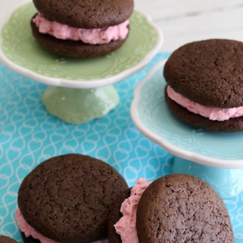 Raspberry Whoopie Pies