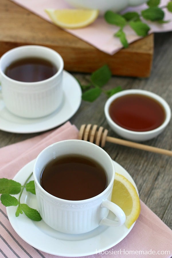 Tea with honey and lemon