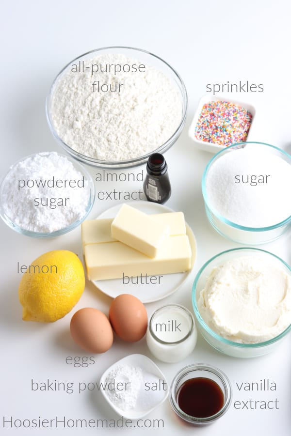 ingredients to make ricotta cookies