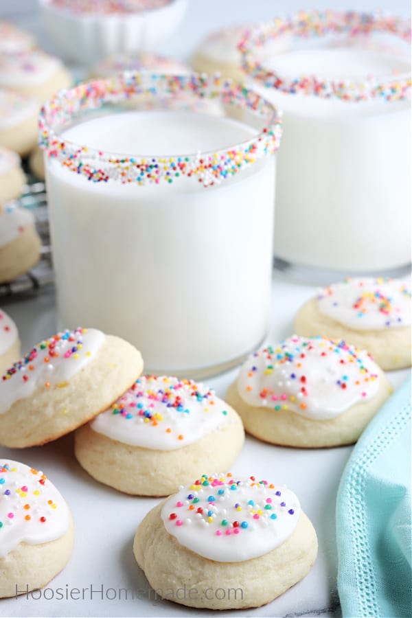 ricotta cookies with rainbow sprinkles 