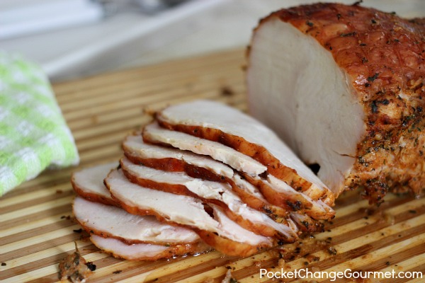 a sliced turkey breast