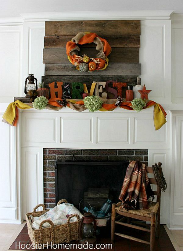 Fall Mantel Decor