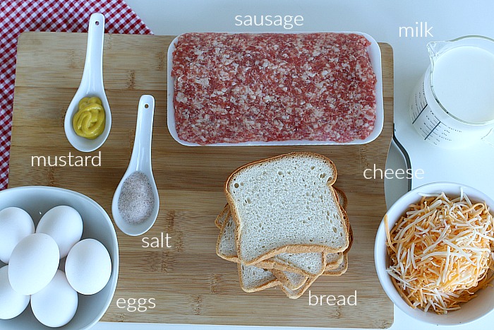 Ingredients for Sausage Casserole