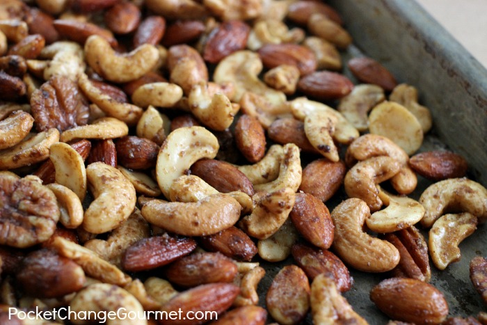 Savory Nut Mix | Recipe on PocketChangeGourmet.com