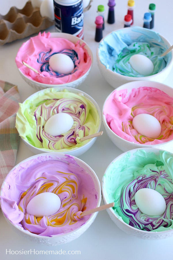 Shaving Cream Easter Eggs