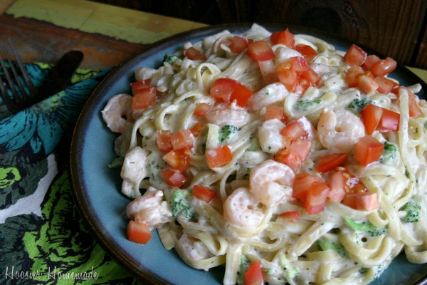 Shrimp & Broccoli Fettuccine Recipe