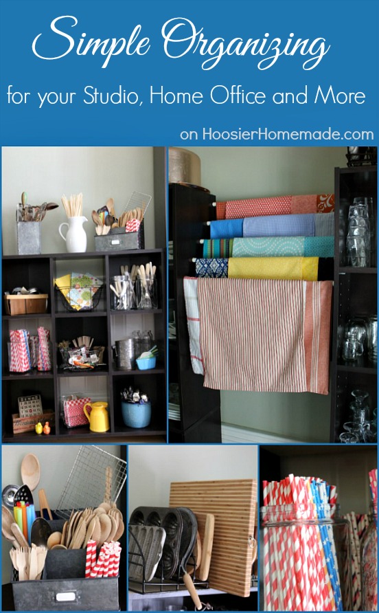 Simple Organizing for your Studio, Home Office and More | Details on HoosierHomemade.com