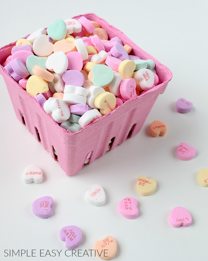 Gift Idea with Candy Hearts