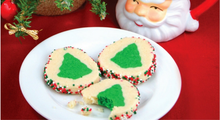Christmas Tree Slice N Bake Cookies – 100 Days of Homemade Holiday Inpsiration
