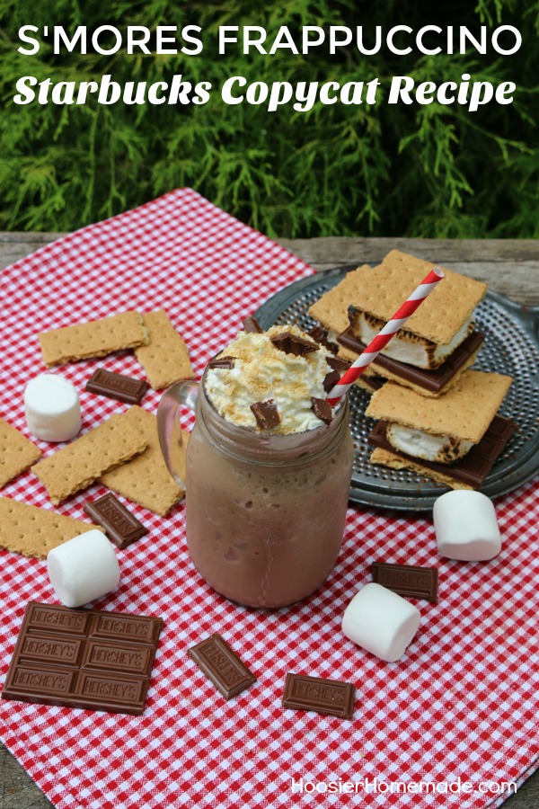 Do you LOVE S'mores? Love Iced Coffee? Well I have a treat for you! This S'mores Frappuccino Recipe is just like Starbucks but without the high cost! 