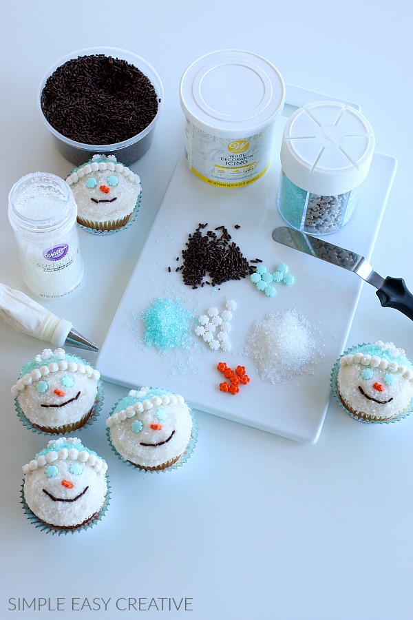 Snowmen Cupcakes