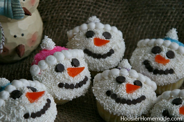 Snowmen Cupcakes