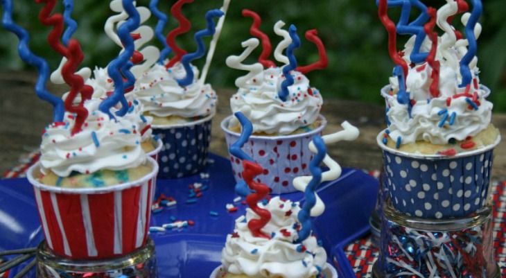 Sparkler Cupcakes for 4th of July