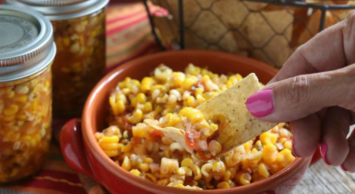 Spicy Corn Salsa: Canning Process