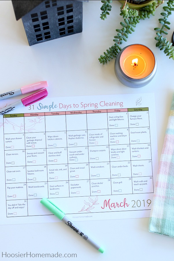 Spring Cleaning Checklist Printable